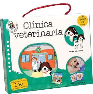 CLINICA VETERINARIA (MALETA CON ANIMAL DE MADERA)